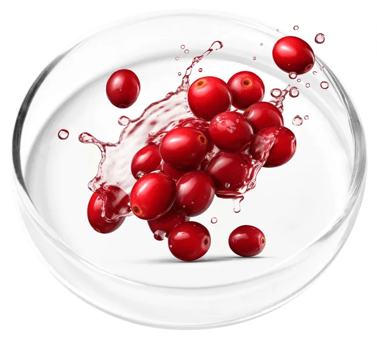 Cranberries in water